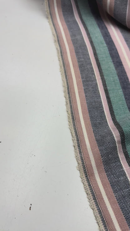 Katoen linnen streep jacquard geweven