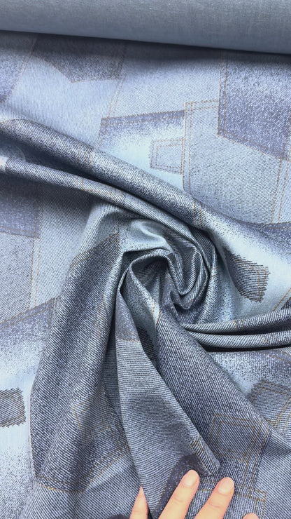 Denim print abstract.