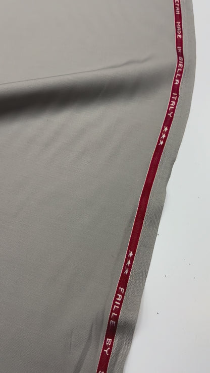 Wol  pantalon dikte keper kiezel grijs