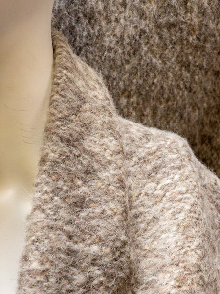 Furry wool taupe beige